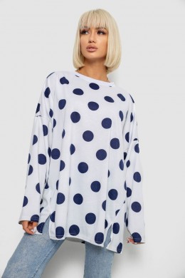 Свитшот женский в горох, цвет молочный, 257R332-1