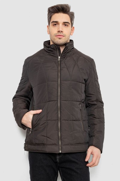 Куртка мужская демисезонная, цвет темно-коричневый, 244RD114