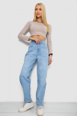 Джинсы женские MOM  -уценка, цвет голубой, 255RM580-U-38