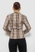 Рубашка женская в клетку, цвет бежево-серый, 230R064-1 Рубашка женская в клетку, цвет бежево-серый, 230R064-1