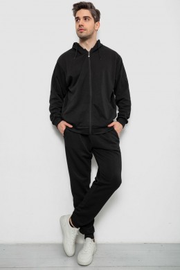 Спортивный костюм мужской утепленный, цвет черный, 244R9104