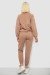 Спортивный костюм женский однотонный, цвет мокко, 244R1069AG