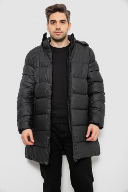Куртка мужская зимняя удлиненная, цвет черный, 244RH76-15