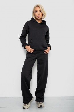 Спортивный костюм женский на флисе, цвет черный, 257R87
