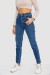 Джинси жіночі Mom-fit стрейч, колір синій, 244R1149