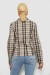 Рубашка женская в клетку, цвет бежевый, 230R064-1 Рубашка женская в клетку, цвет бежевый, 230R064-1